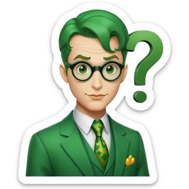 The riddler from Batman question mark sticker