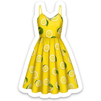 Dress with print lemon sticker