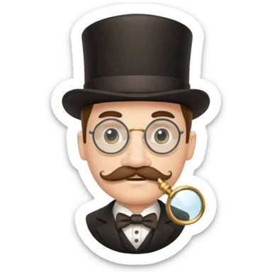 mustache monocle  sticker