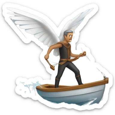 wing foiling man sticker