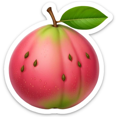 guava fruit, tropical fruit with pink flesh sticker