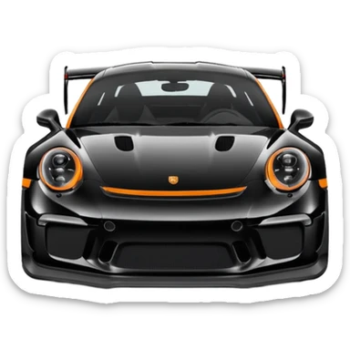une porshe 911 gt3 rs noir sticker