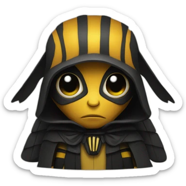 Bee as a Sith lord sticker