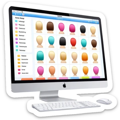 inventory software for beauty salon on iMac screen sticker