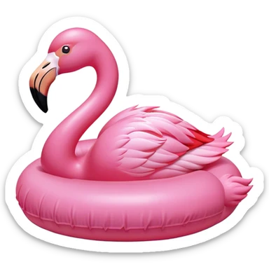 Flamingo pool floatie sticker