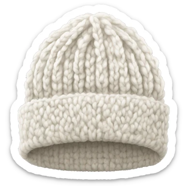 white knitted wool cap piece of clothing sticker