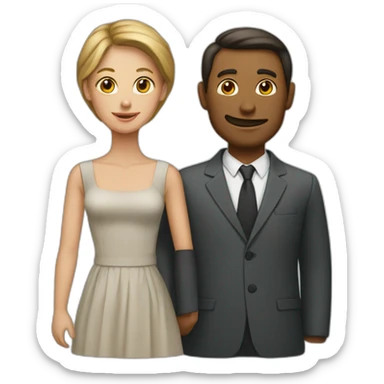 Un homme et une femme sticker
