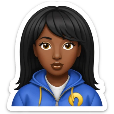 Missy Elliott with black hair sticker