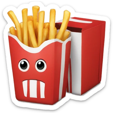 fries  with red box sticker