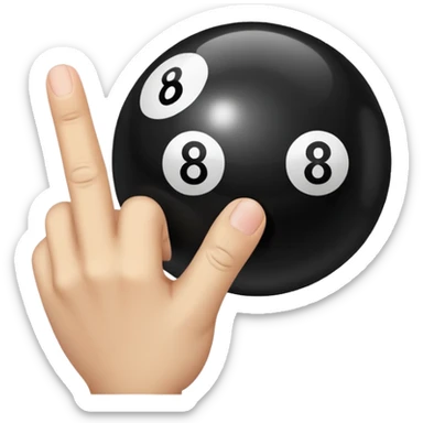 middle finger 8 ball sticker
