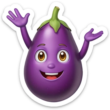 Flirting eggplant  sticker