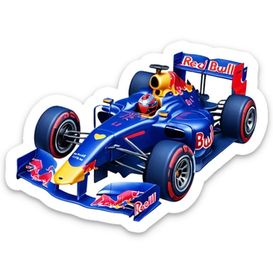 adentro de un corazon quiero un carro de Formula 1 estilo RedBull sticker