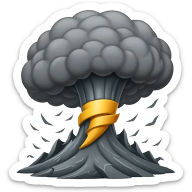 Tornado in storm sticker