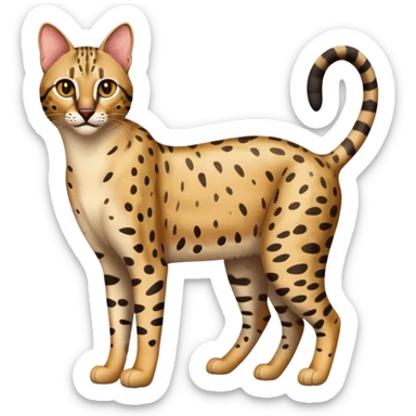 Savannah cat, wild and energetic sticker