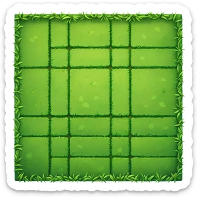 RPG grass terrain tile top-down view sticker