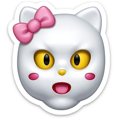 Ghost face hello kitty sticker