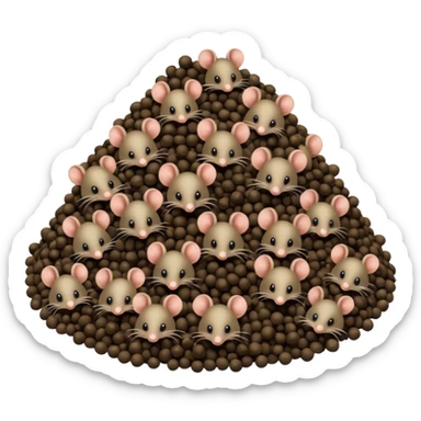 The mouse poops. sticker