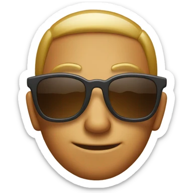 Face with sunglasses reading a book while tanning  sticker