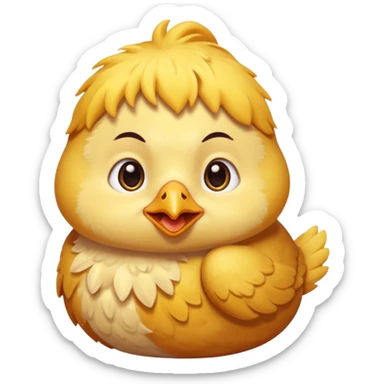 Little chicken is waking up his grandmother sticker