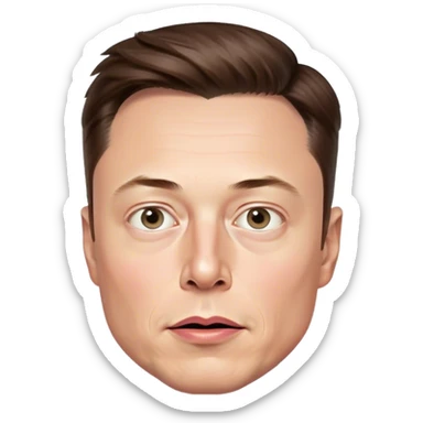 Elon Musk with a mind being blown sticker