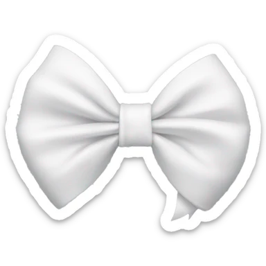 White bow sticker