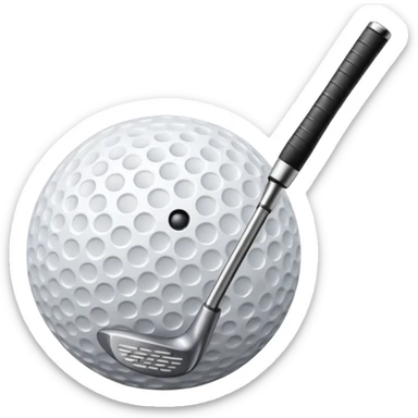 golf ball and club sticker