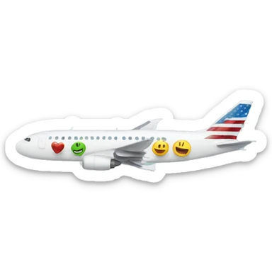 thank you written on an airplane sticker