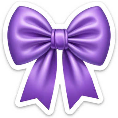 purple heart with light purple bow sticker