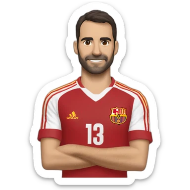 Carlos Marchena selección española fútbol sticker