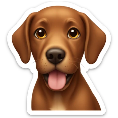 Cute brown dog sticker