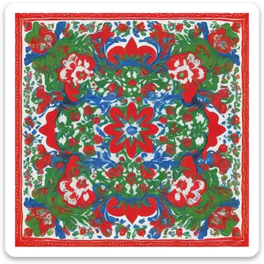 Russian traditional headscarf  sticker