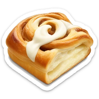 one danish pastry with cream cheese sticker