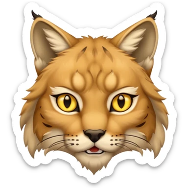 Tête de lynx féroce  sticker