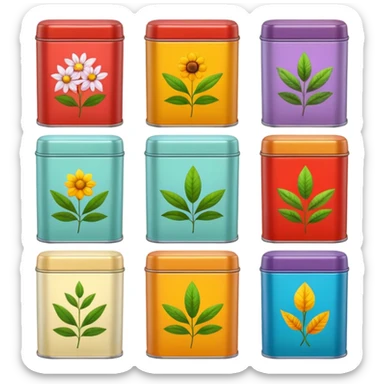 Herbal Tea Tins sticker