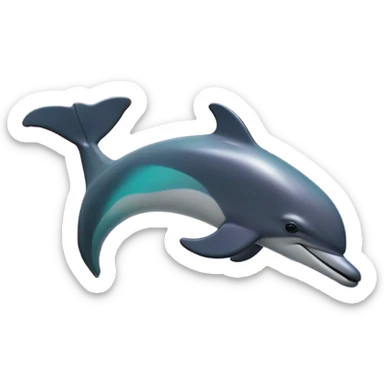 dolphin in space  sticker
