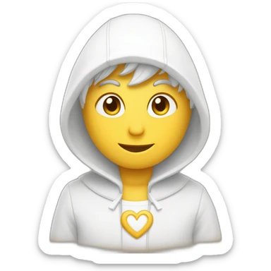 Coeur blanc avec des ailles sticker