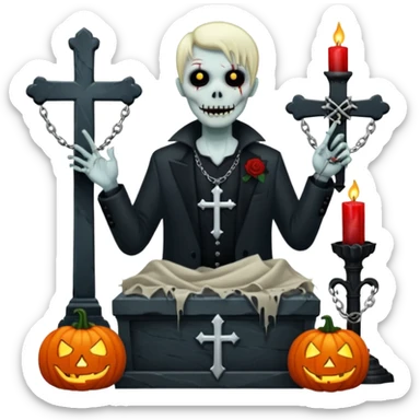 Chris motionless  🕸🦇♱🎃🥀⚰️🪦⛓🕯🎶👻🤘🧟🧛🧛‍♂️🎤 sticker