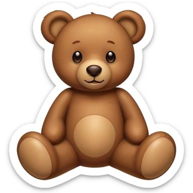 Brown teddy bear sticker
