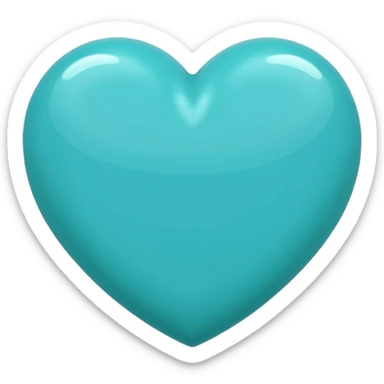 Turquoise heart sticker