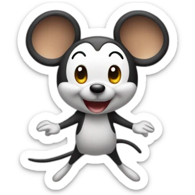 Mini mouse qui fait un salto arrière sticker