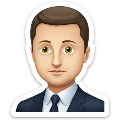 Photorealistic Vladimir Zelensky sticker