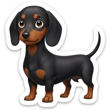black Dachshund sticker