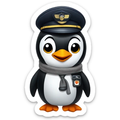 Pilot penguin sticker