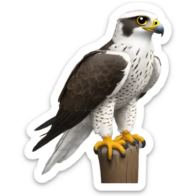 Falcon standing on hand sticker