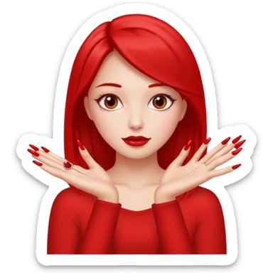 Girly pop with extra Long nails sticker