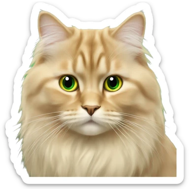 British longhair golden with green eyes sticker