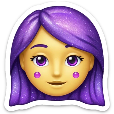 Glitter Roxo e Ciano Seta sticker