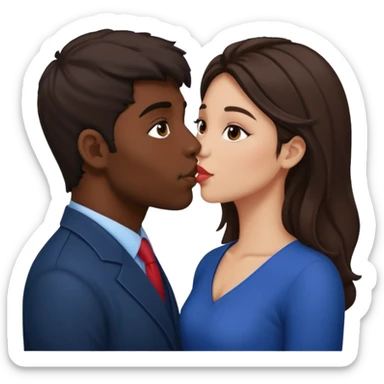 Pakistani man and British girl kiss  sticker