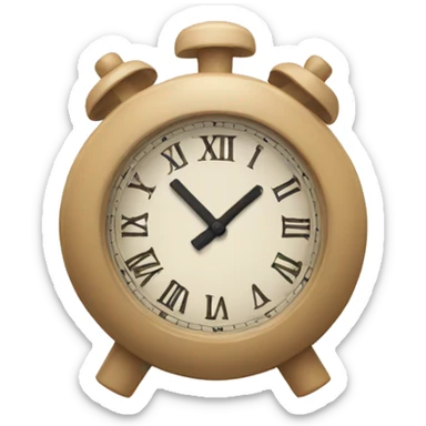 beige clock sticker