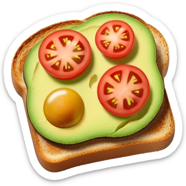 avocado toast tomatoes on top sticker